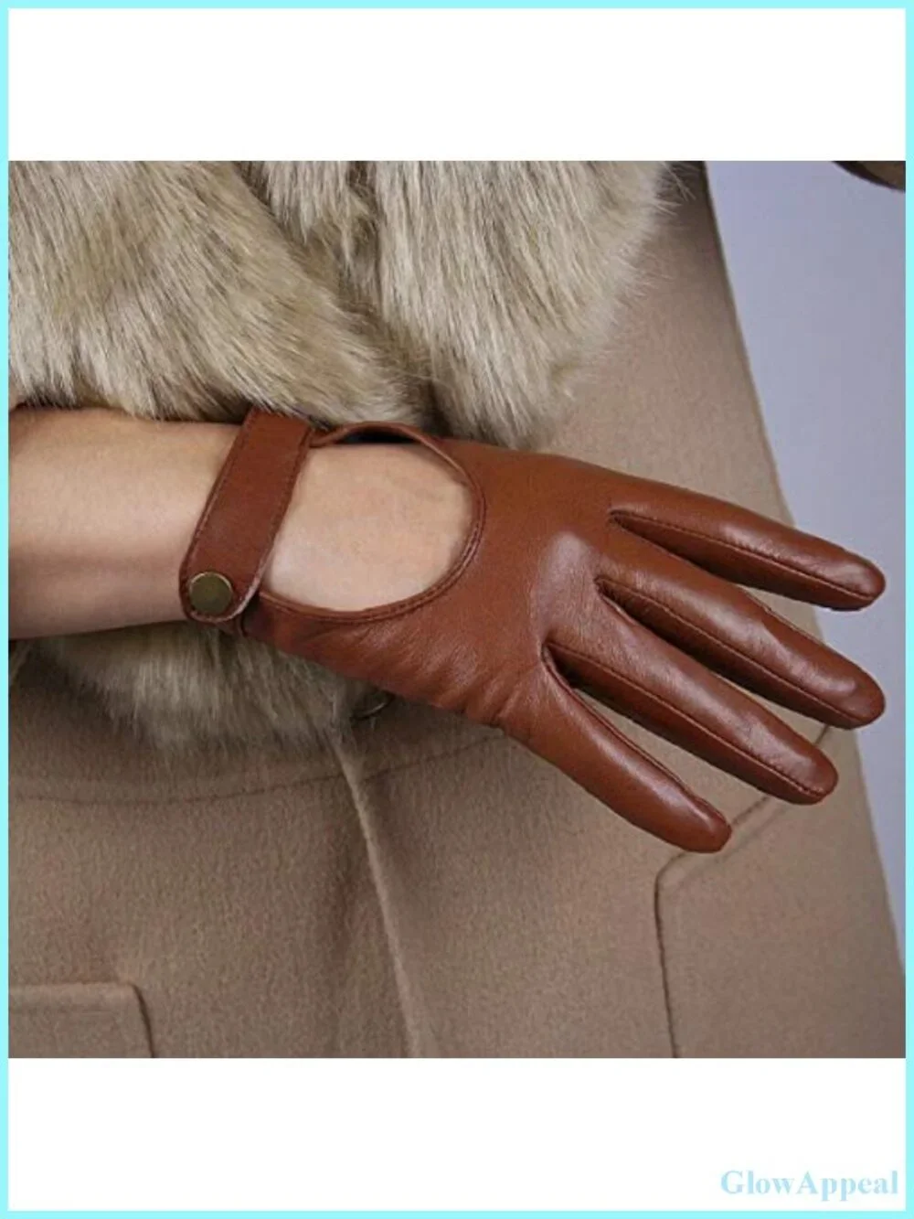 Genuine Sheepskin Driving Gloves Women's Touchscreen Cosplay Motorcycle